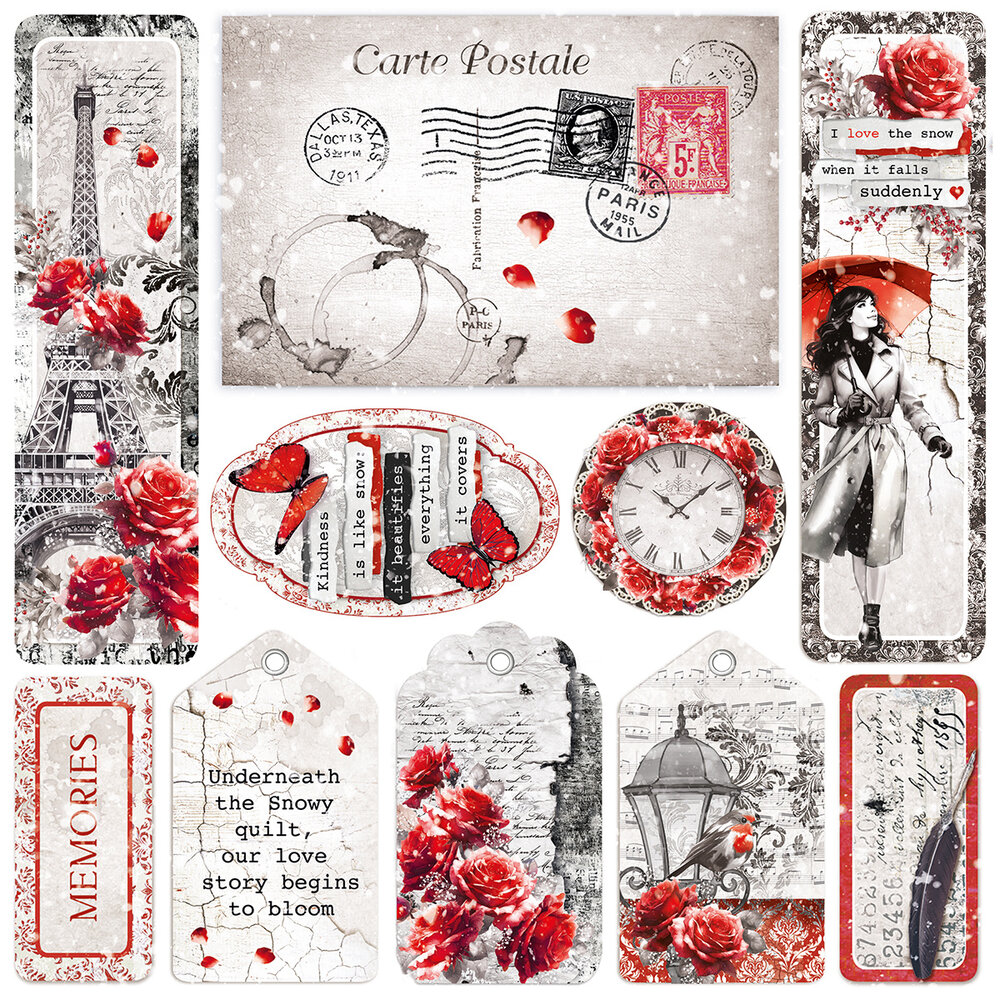 Ciao Bella Paris Je t'aime 6x6 Inch Vellum Fussy Cut (6pcs) (CBVQ020)