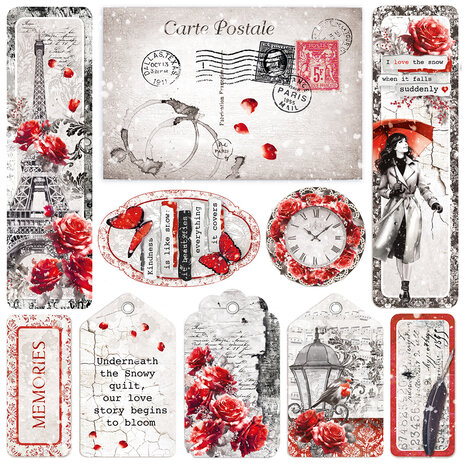 Ciao Bella Paris Je t'aime 6x6 Inch Vellum Fussy Cut (6pcs) (CBVQ020)