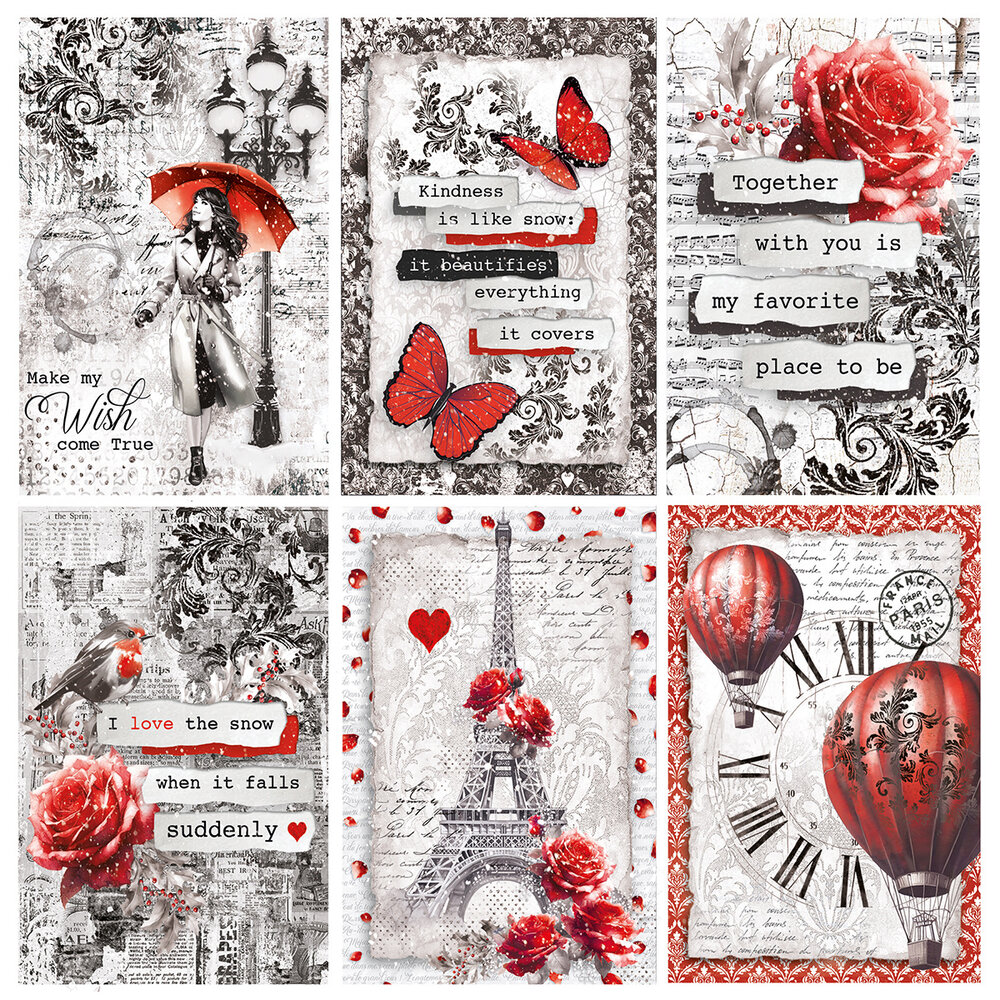 Ciao Bella Paris Je t'aime 6x6 Inch Vellum Fussy Cut (6pcs) (CBVQ020)