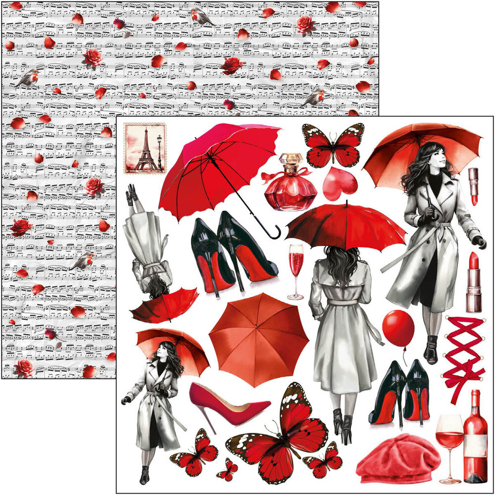 Ciao Bella Paris Je t'aime 6x6 Inch Fussy Cut Pad (24pcs) (CBQE081)