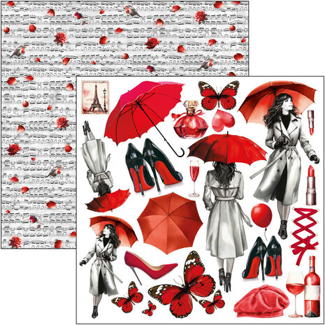 Ciao Bella Paris Je t'aime 6x6 Inch Fussy Cut Pad (24pcs) (CBQE081)