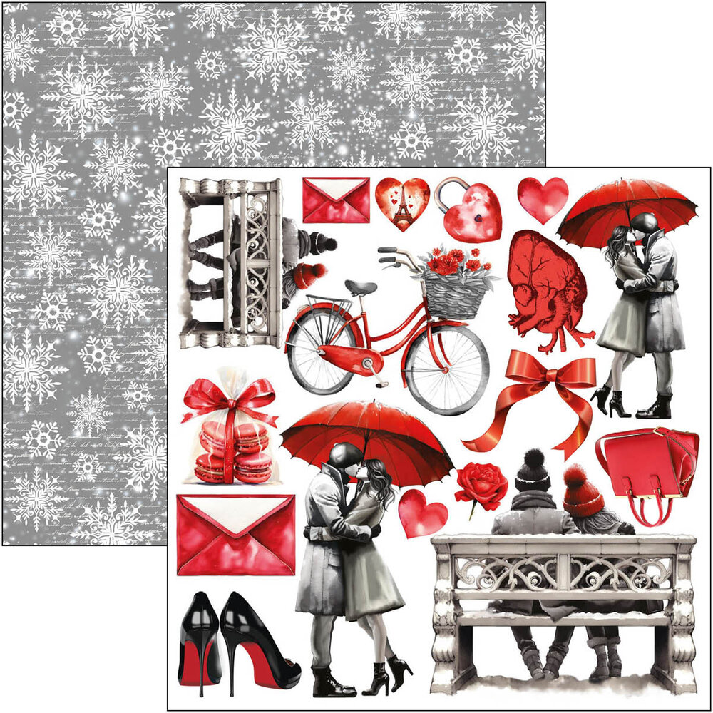 Ciao Bella Paris Je t'aime 6x6 Inch Fussy Cut Pad (24pcs) (CBQE081)