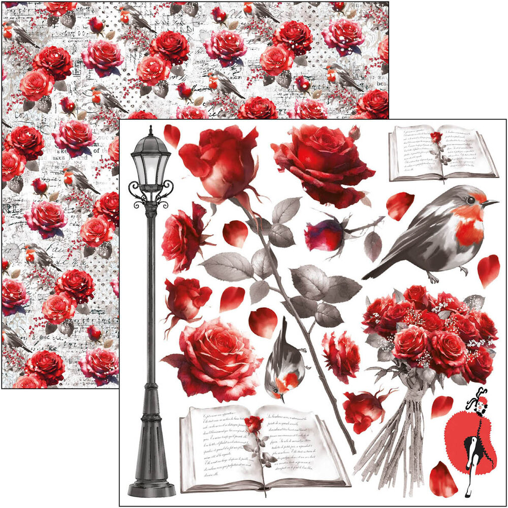 Ciao Bella Paris Je t'aime 6x6 Inch Fussy Cut Pad (24pcs) (CBQE081)