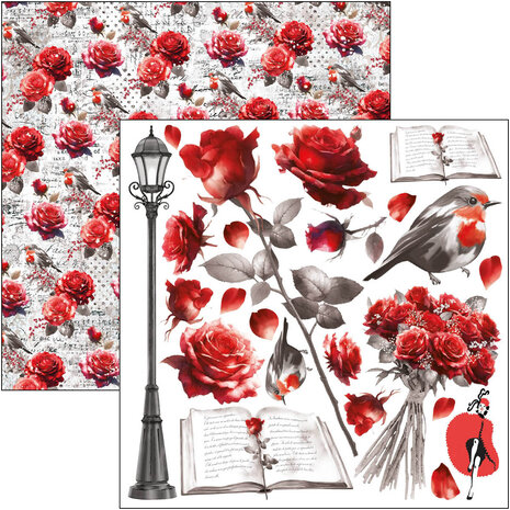 Ciao Bella Paris Je t'aime 6x6 Inch Fussy Cut Pad (24pcs) (CBQE081)