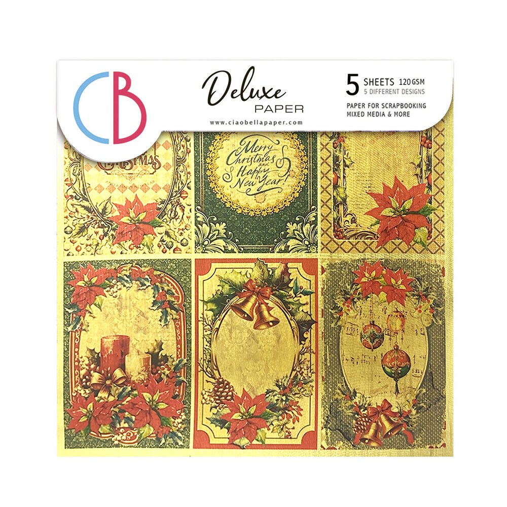 Ciao Bella The Nutcracker 6x6 Inch Deluxe Paper Gold (5pcs) (CBDQ014) (DISCONTINUED)