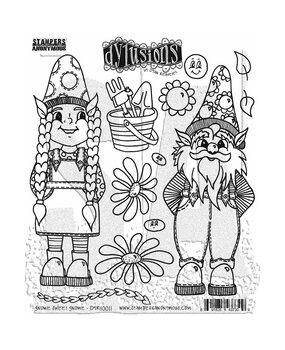 Stampers Anonymous Gnome Sweet Gnome Dylusions Cling Stamps (DYR10011)