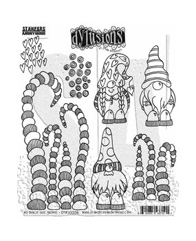 Stampers Anonymous No Place Like Gnome Dylusions Cling Stamps (DYR10008)