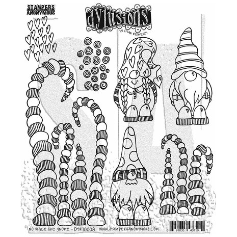 Stampers Anonymous No Place Like Gnome Dylusions Cling Stamps (DYR10008)