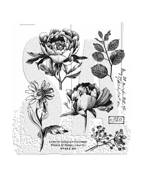 Stampers Anonymous French Garden Tim Holtz Cling Stamps (CMS487)