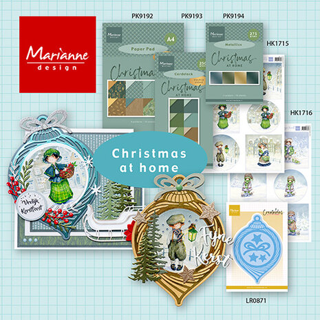 Marianne Design Cardstock 15x30cm Chistmas at Home (PK9193) Marianne Design Cardstock 15x30cm Chistmas at Home (PK9193)