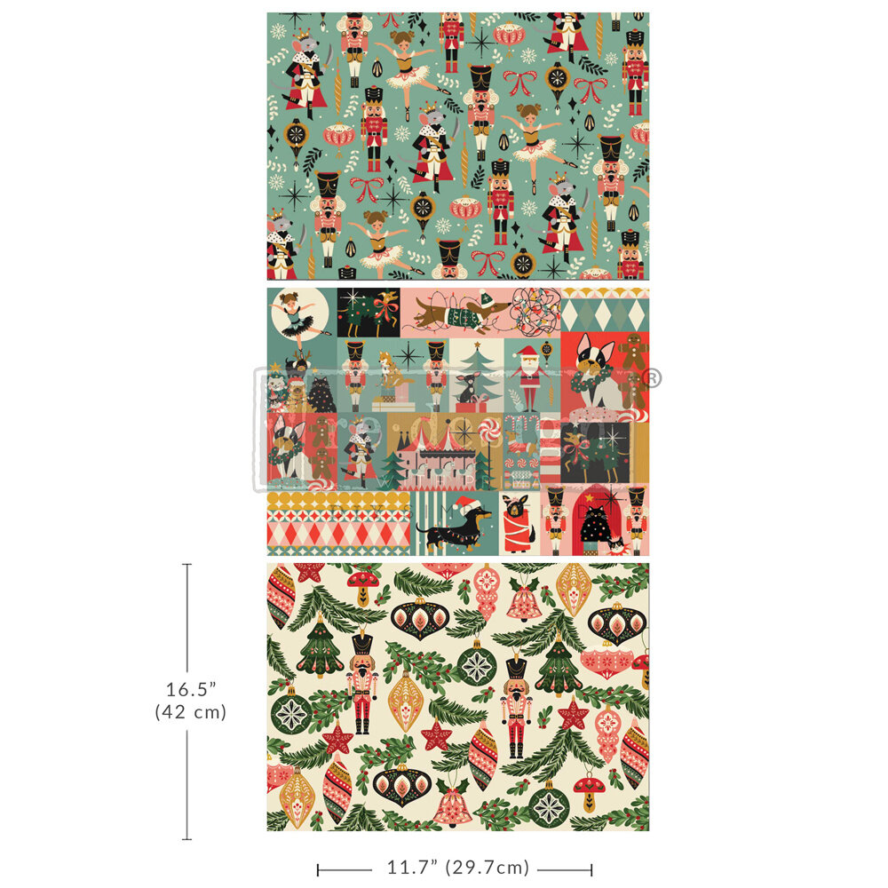 Re-Design with Prima Nutcracker Happiness A3 Decoupage Fiber Pack (3pcs) (671457) Re-Design with Prima Nutcracker Happiness A3 Decoupage Fiber Pack (3pcs) (671457)