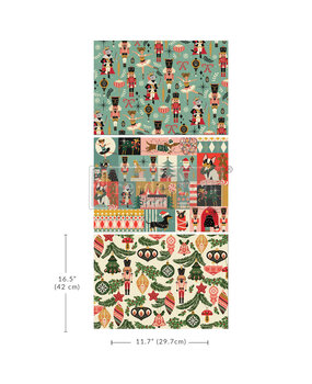 Re-Design with Prima Nutcracker Happiness A3 Decoupage Fiber Pack (3pcs) (671457)