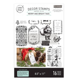 Re-Design with Prima Merry and Bright Tags 8.5x11 Inch Decor Clear Stamps (670344)
