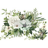 Re-Design with Prima Froggy Meadow Greens 24x35 Inch Decor Transfers (2pcs) (669539)