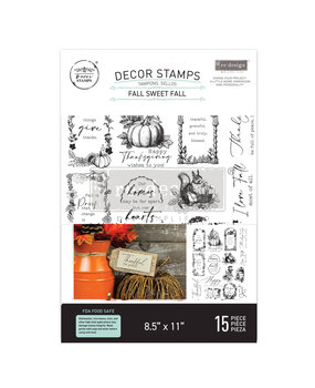 Re-Design with Prima Fall Sweet Fall 8.5x11 Inch Decor Clear Stamps (671419)