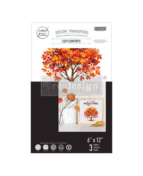 Re-Design with Prima Cozy Comforts 6x12 Inch Small Transfers (3pcs) (673673)