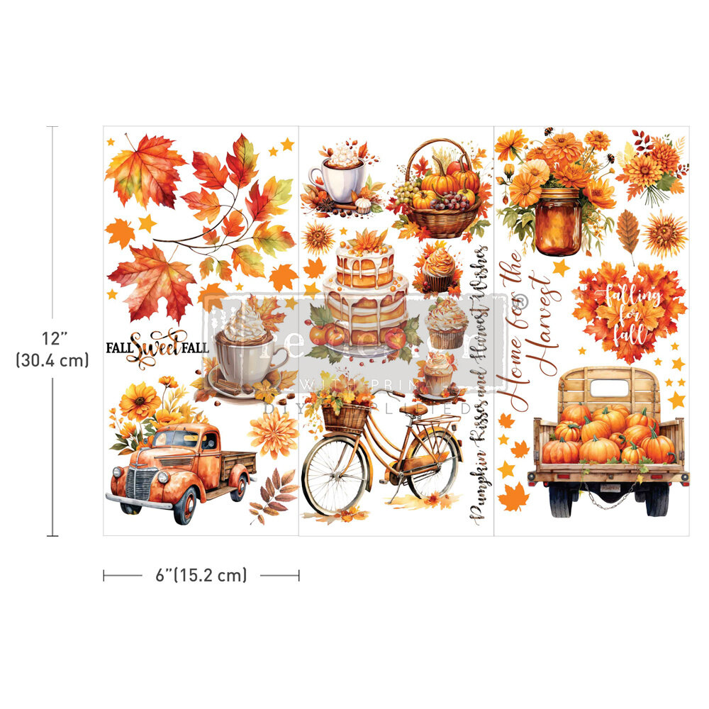 Re-Design with Prima Autumn Splendor 6x12 Inch Small Transfers (3pcs) (673666)