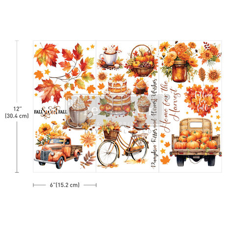 Re-Design with Prima Autumn Splendor 6x12 Inch Small Transfers (3pcs) (673666)