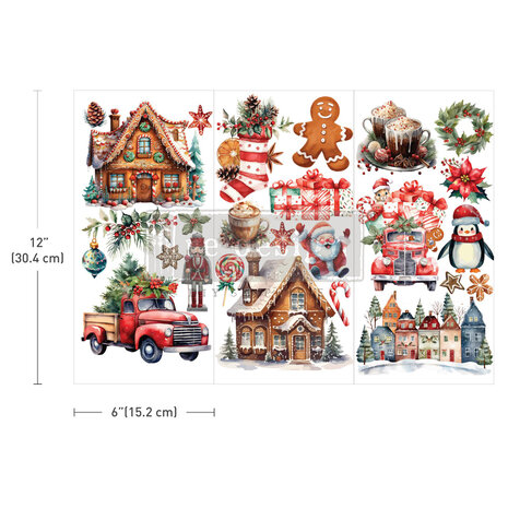 Re-Design with Prima Winter Wonderland Wonders 6x12 Inch Small Transfers (3pcs) (673697)