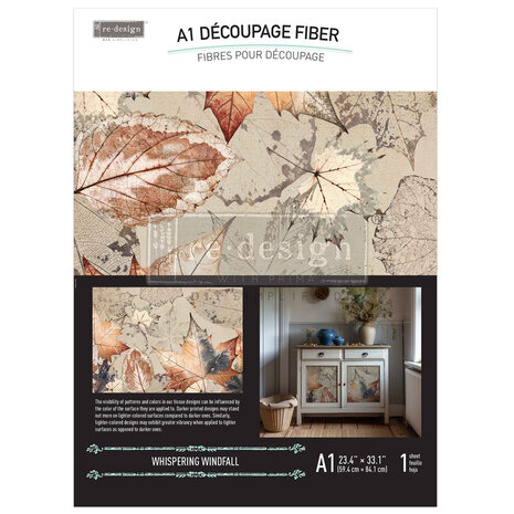 Re-Design with Prima Whispering Windfall A1 Decoupage Fiber (1pcs) (672249)