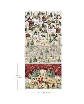 Re-Design with Prima Whimsical Woodland A3 Decoupage Fiber Pack (3pcs) (671471)