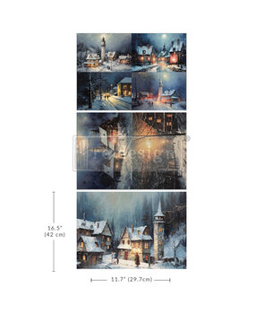 Re-Design with Prima Snowy Twilight A3 Decoupage Fiber Pack (3pcs) (671501)