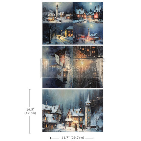 Re-Design with Prima Snowy Twilight A3 Decoupage Fiber Pack (3pcs) (671501) Re-Design with Prima Snowy Twilight A3 Decoupage Fiber Pack (3pcs) (671501)