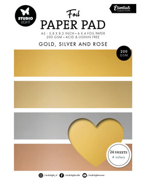 Studio Light Foil Paper Pad A5 Gold, Silver And Rose (SL-ES-PP210) (BASIC) Studio Light Foil Paper Pad A5 Gold, Silver And Rose (SL-ES-PP210) (BASIC)