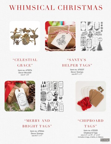 Re-Design with Prima Santa's Helper Tags 8.5x11 Inch Decor Clear Stamps (670337) Re-Design with Prima Santa's Helper Tags 8.5x11 Inch Decor Clear Stamps (670337)