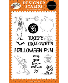 Carta Bella Grab Your Broom Clear Stamps (CBFUN383044)