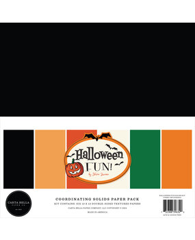 Carta Bella Halloween Fun 12x12 Inch Coordinating Solids Paper Pack (CBFUN383015)