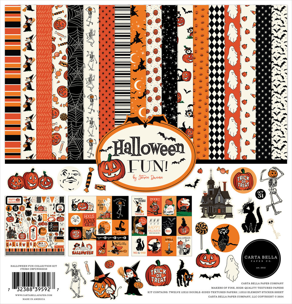 Carta Bella Halloween Fun 12x12 Inch Collection Kit (CBFUN383016)