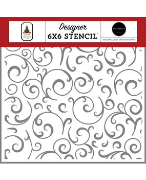 Carta Bella Season Greetings Swirls Stencil (CBVC384034)