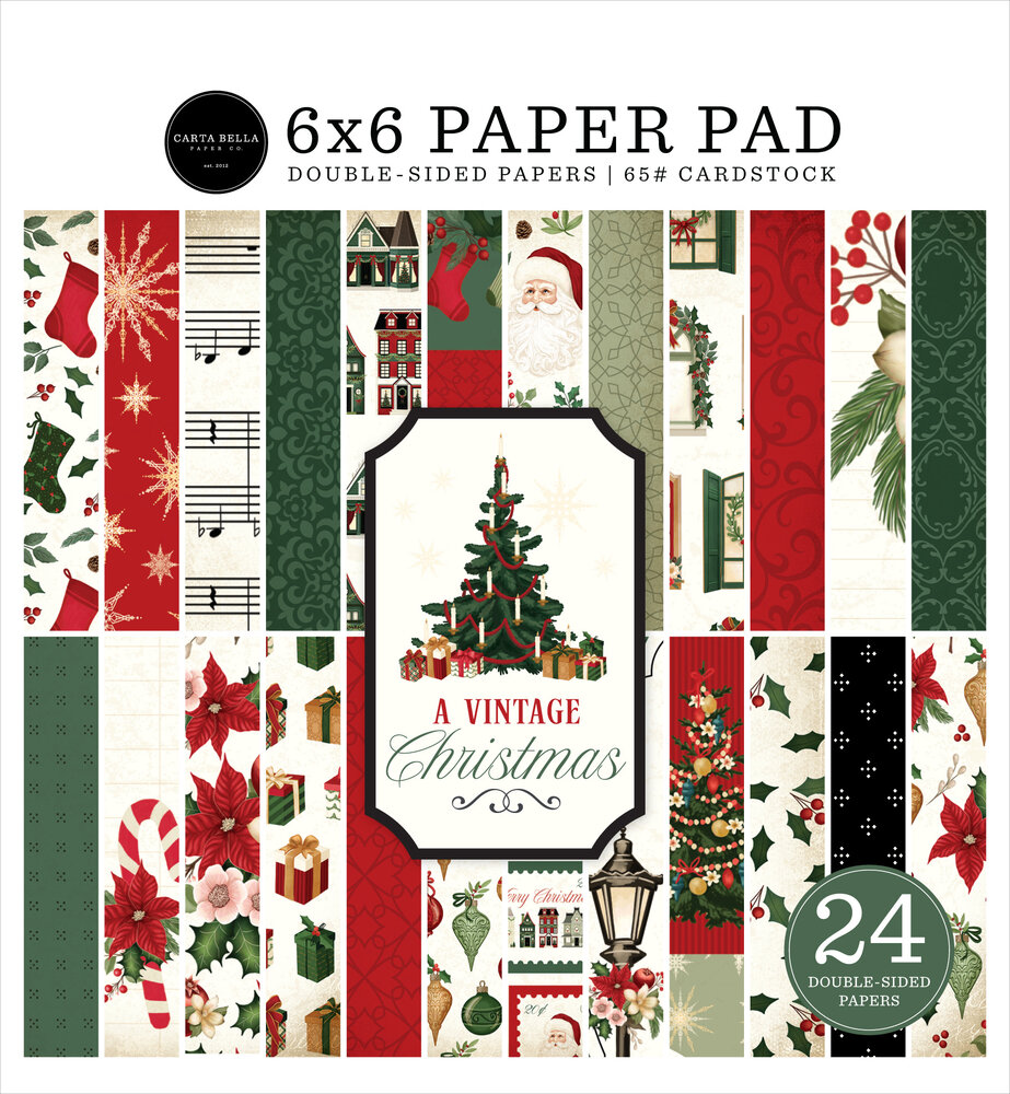 Carta Bella A Vintage Christmas 6x6 Inch Paper Pad (CBVC384023)