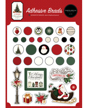 Carta Bella A Vintage Christmas Adhesive Brads (CBVC384020)
