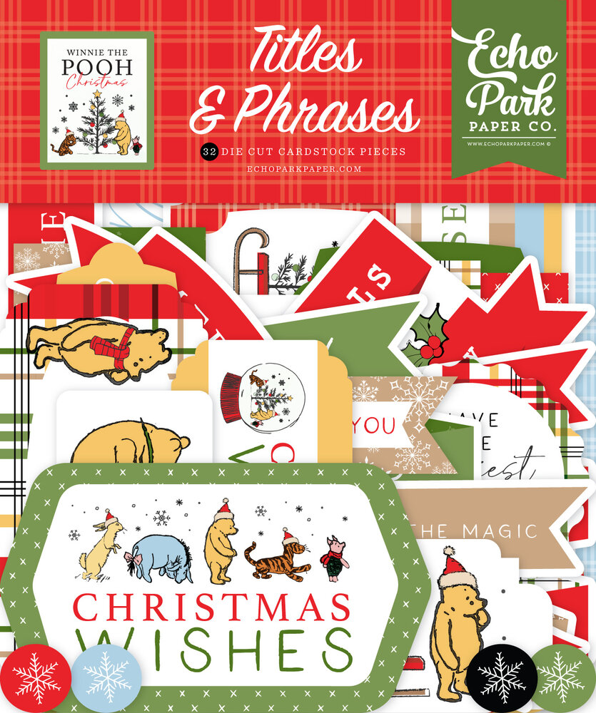 Echo Park Winnie The Pooh Christmas Titles & Phrases (WPC386032) Echo Park Winnie The Pooh Christmas Titles & Phrases (WPC386032)