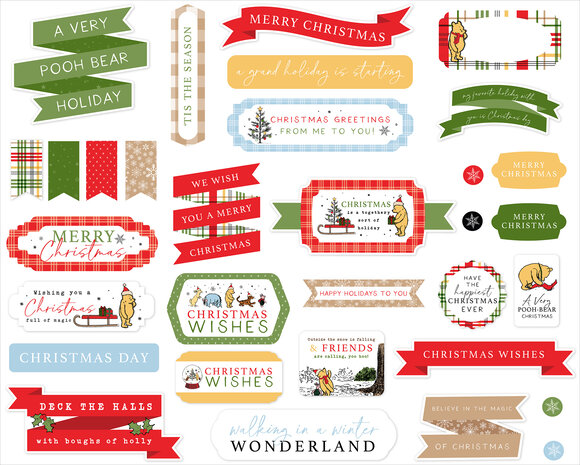 Echo Park Winnie The Pooh Christmas Titles & Phrases (WPC386032) Echo Park Winnie The Pooh Christmas Titles & Phrases (WPC386032)