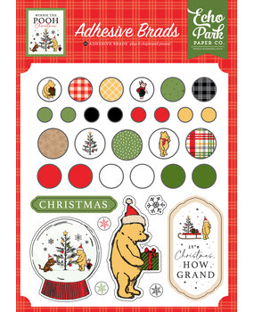 Echo Park Winnie The Pooh Christmas Adhesive Brads (WPC386020)
