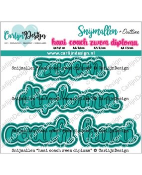 CarlijnDesign Snijmallen Haai Zwem Diploma Coach (CDSN-0268)