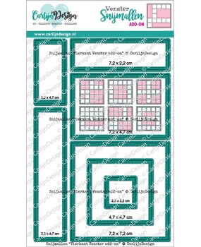 CarlijnDesign Snijmallen Vierkant Venster Add-on (CDSN-0265)