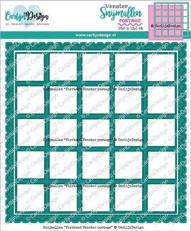 CarlijnDesign Snijmallen Vierkant Venster Postage (CDSN-0264)