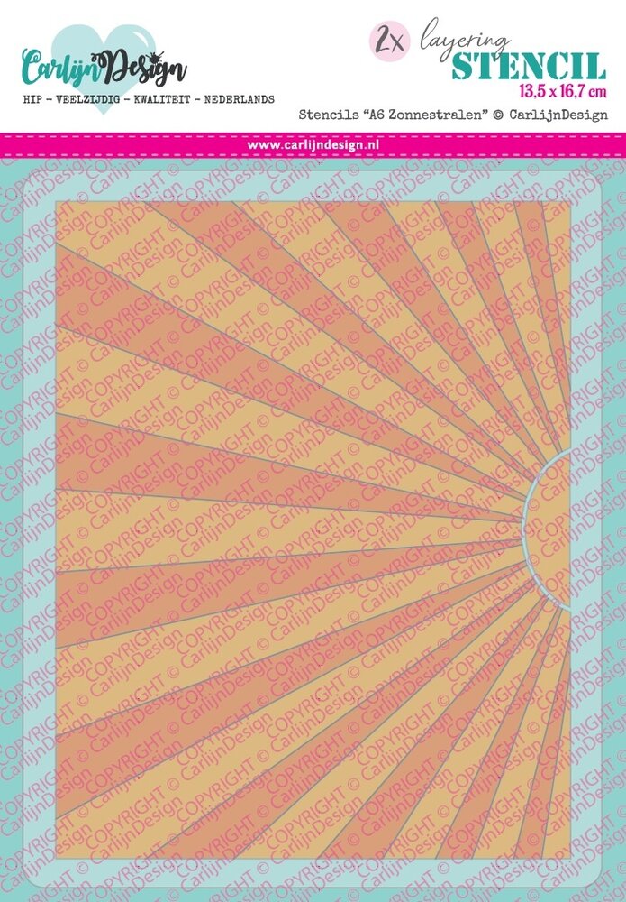 CarlijnDesign Stencils A6 Zonnestralen (CDSC-0034) CarlijnDesign Stencils A6 Zonnestralen (CDSC-0034)