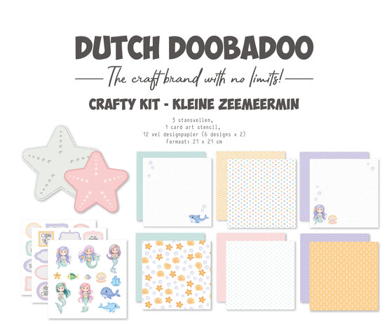 Dutch Doobadoo Crafty Kit Kleine Zeemeermin (473.005.065) (OUTLET) Dutch Doobadoo Crafty Kit Kleine Zeemeermin (473.005.065) (OUTLET)