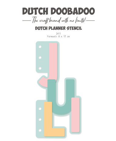 Dutch Doobadoo Dutch Planner Stencil Juli (470.784.328) (OUTLET)