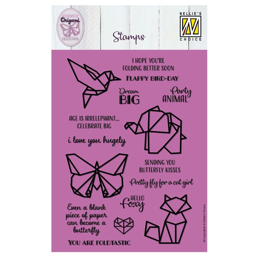 Nellie Snellen Clear Stamps Foldtastic Origami A6 (NSCS017) (OUTLET) Nellie Snellen Clear Stamps Foldtastic Origami A6 (NSCS017) (OUTLET)