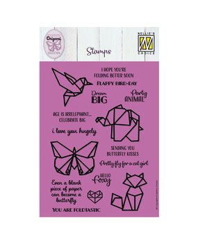 Nellie Snellen Clear Stamps Foldtastic Origami A6 (NSCS017) (OUTLET) Nellie Snellen Clear Stamps Foldtastic Origami A6 (NSCS017) (OUTLET)
