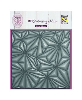 Nellie Snellen 3D Embossing Folder Origami Stars (EF3D092)