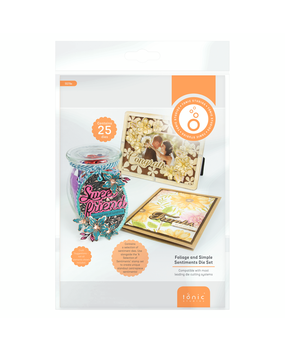 Tonic Studios Foliage and Simple Sentiments Die Set (5579E) (DISCONTINUED)