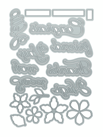 Tonic Studios Foliage and Simple Sentiments Die Set (5579E) (DISCONTINUED)