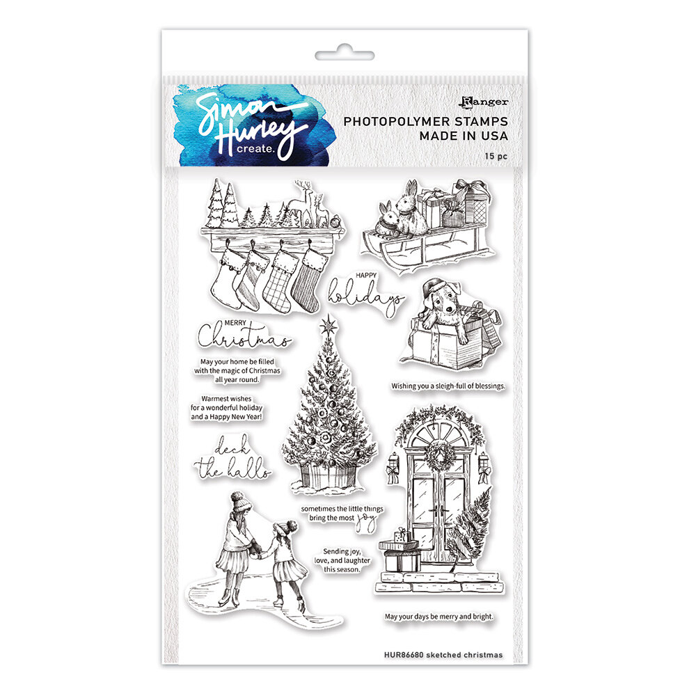 Ranger Simon Hurley create. Photopolymer Stamps 6x9 Inch Sketched Christmas (HUR86680) (DISCONTINUED) Ranger Simon Hurley create. Photopolymer Stamps 6x9 Inch Sketched Christmas (HUR86680) (DISCONTINUED)